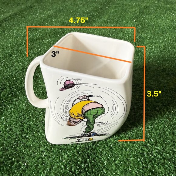 The Results of Over Swing Bad Golfer Example Twisted Coffee Mug 1991 Vintage - Picture 2 of 10